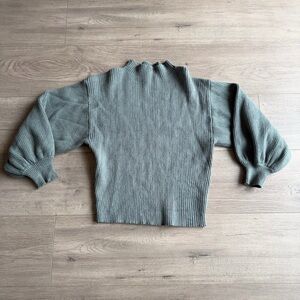 Moodie Mock Neck Sweater - size small - EUC - seafoam/gray